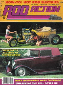 ROD ACTION 1985 FEB - ELECTRICS PT I, '28 FORD PU,'32 CABRIOLET, '33 PLYMOUTH 5
